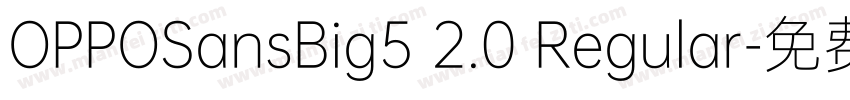OPPOSansBig5 2.0 Regular字体转换
